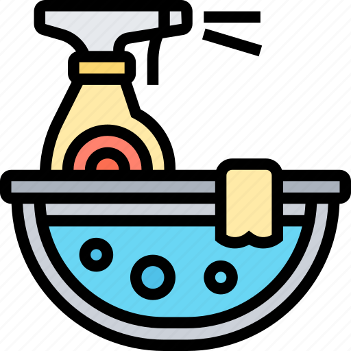 Water, bowl, cleaning, equipment, hygiene icon - Download on Iconfinder