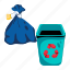 disposal, throwing garbage, trash bin, garbage bin, dustbin 