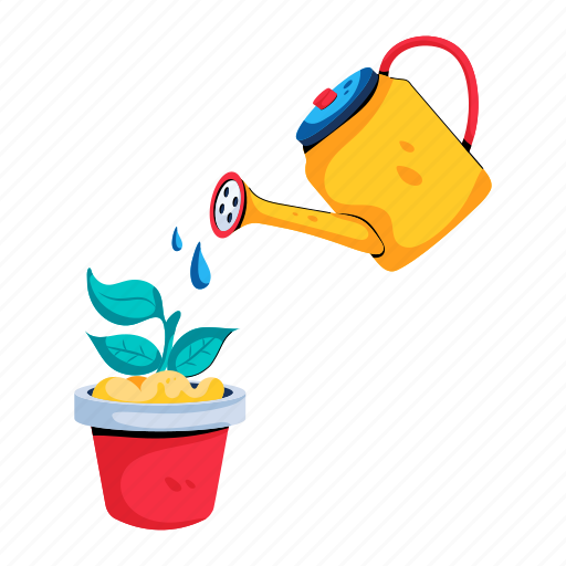 Watering plant, gardening, watering can, plant care, watering pot icon - Download on Iconfinder