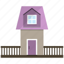 cottage, house, little, village