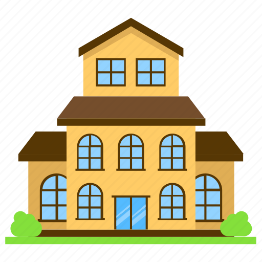Cottage, home, manor house, multiple-storeyed house, residence icon - Download on Iconfinder