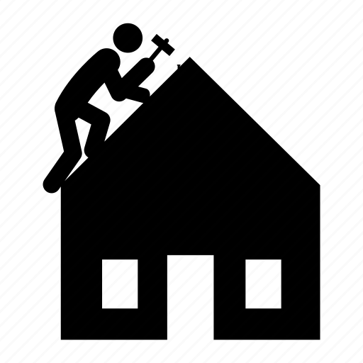 Building, construction, estate, house, roof, roofing, work icon - Download on Iconfinder