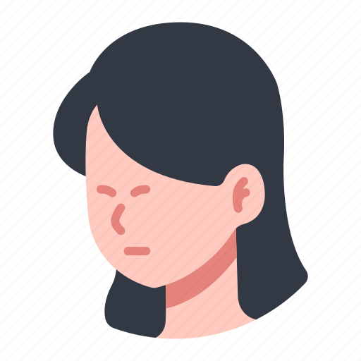 Face, female, hair, head, people, person, women icon - Download on Iconfinder