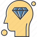 brain, diamond, human