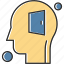 brain, door, human