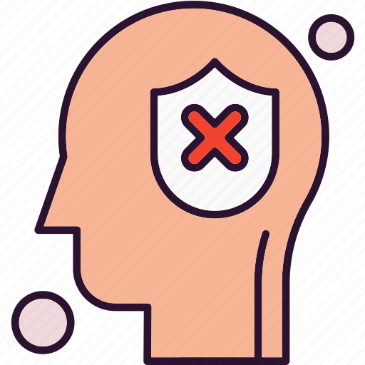 Brain, human, shield cross icon - Download on Iconfinder