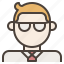 avatar, businessman, employee, glasses, man, tie 