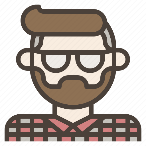 Avatar, beard, facial, glasses, hair, hipster, man icon - Download on Iconfinder