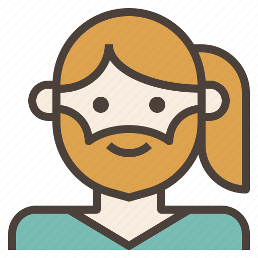 Avatar, beard, lgbt, mtf, queer, transgender, woman icon - Download on Iconfinder