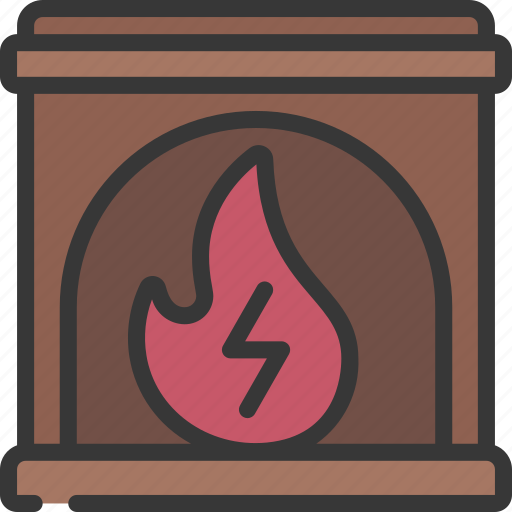 Electric, fire, energy, fireplace, home icon - Download on Iconfinder