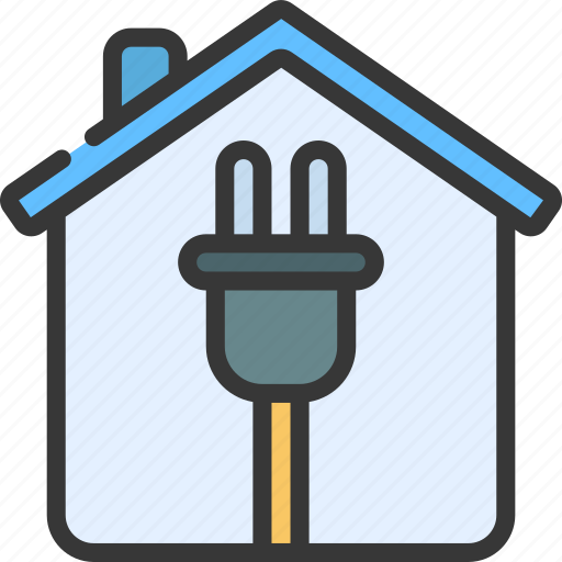 Plugged, in, house, energy, electric, plug icon - Download on Iconfinder