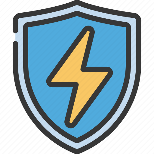 Power, protection, energy, electric, secure, shield icon - Download on Iconfinder