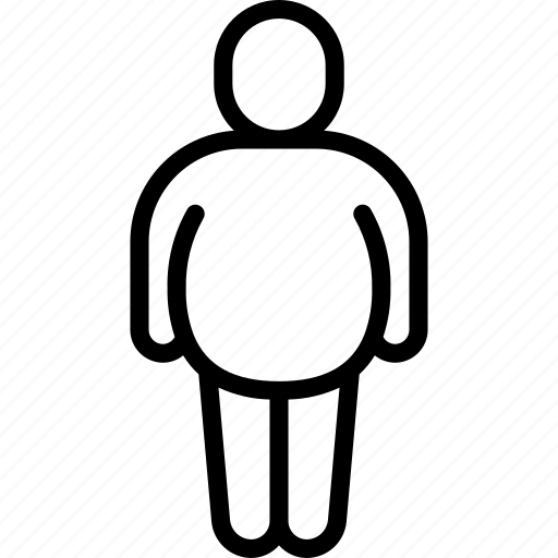 Overweight, person, people, stickman, obese icon - Download on Iconfinder