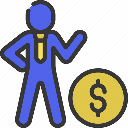 Business, person, with, coin, people, stickman, money icon - Download on Iconfinder