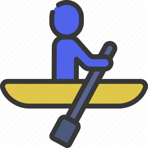Canoeing, person, people, stickman, canoe icon - Download on Iconfinder