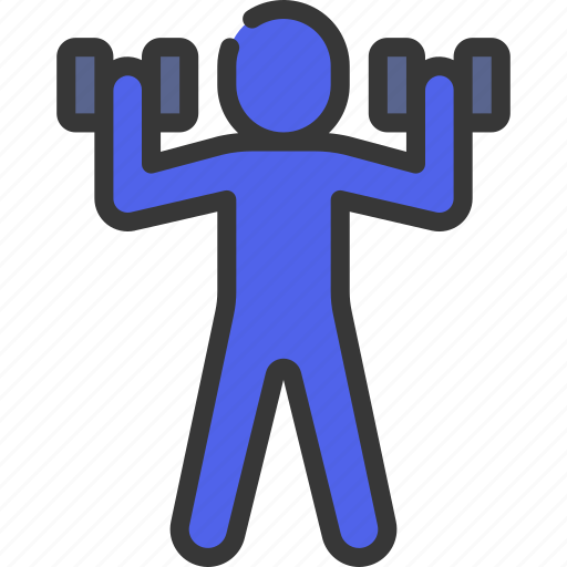 Dumbbells, lifting, person, people, stickman, weights icon - Download on Iconfinder