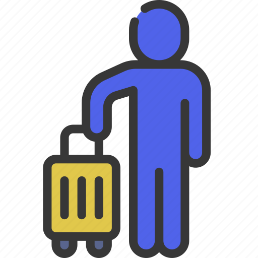 Holiday, luggage, person, people, stickman, vacation icon - Download on Iconfinder