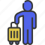 holiday, luggage, person, people, stickman, vacation 