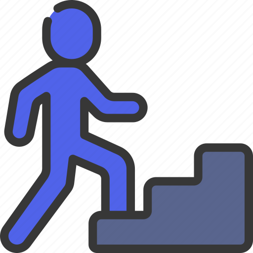 Person, climbing, steps, people, stickman, stairs icon - Download on Iconfinder