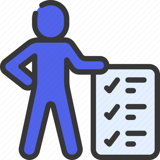 Person, with, checklist, people, stickman, ticks icon - Download on Iconfinder
