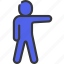 point, right, person, people, stickman, direction 