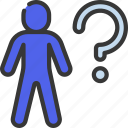 question, person, people, stickman, asking