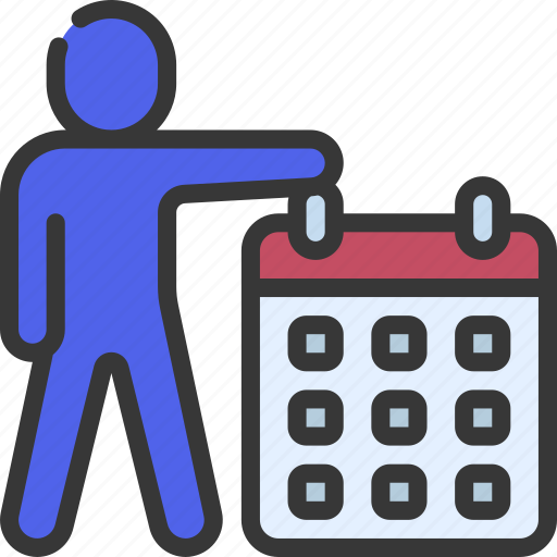 Schedule, person, people, stickman, calendar icon - Download on Iconfinder