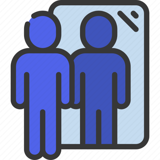 Self, reflection, person, people, stickman, mirror icon - Download on Iconfinder