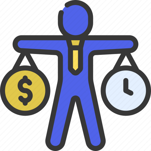 Time, money, balance, person, people, stickman icon - Download on Iconfinder