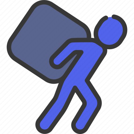 Parcel, person, carrying, box, people, stickman, delivery icon - Download on Iconfinder