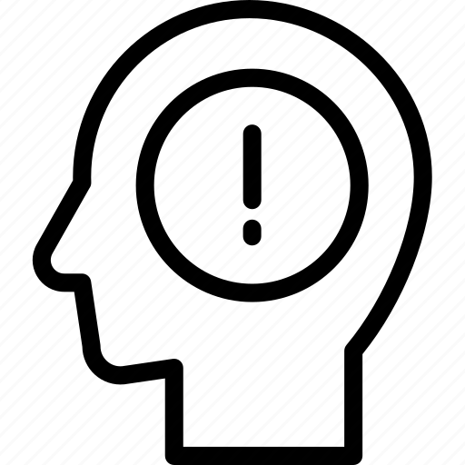 Head, human, idea, mind, think, warning icon - Download on Iconfinder