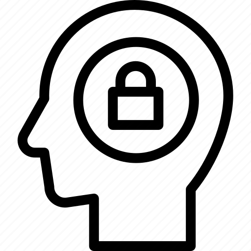 Head, human, idea, locked, mind, think icon - Download on Iconfinder