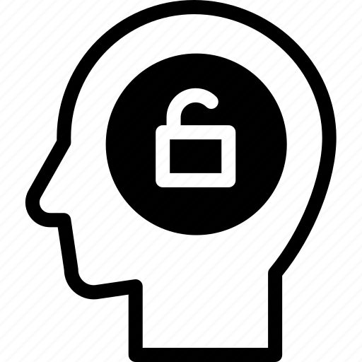 Head, human, idea, mind, think, unlocked icon - Download on Iconfinder