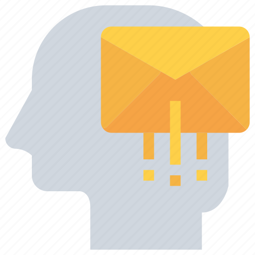 Communication, email, head, letter, mail, mind icon - Download on Iconfinder