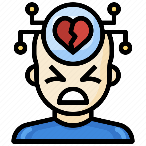 Broken, heart, mind, feelings, sad, human icon - Download on Iconfinder