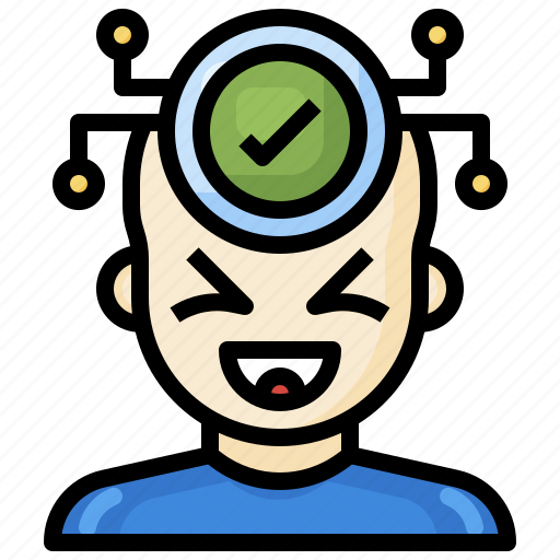 Positive, approved, think, human, mind icon - Download on Iconfinder