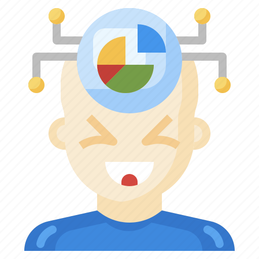 Analytics, pie, chart, mind, head, human icon - Download on Iconfinder