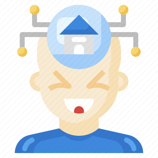 House, human, thought, head, home icon - Download on Iconfinder