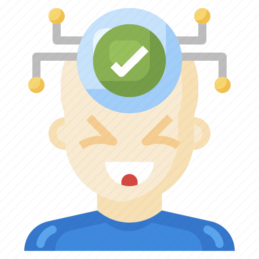Positive, approved, think, human, mind icon - Download on Iconfinder