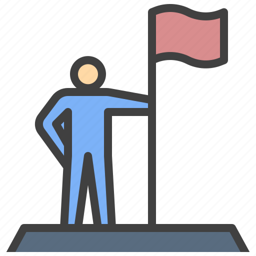 Leadership, flag, complete, success, winner, achievement, goal icon - Download on Iconfinder