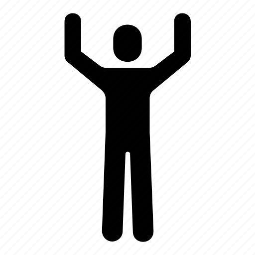 Arrest, hands up, human, people, silhouette icon - Download on Iconfinder