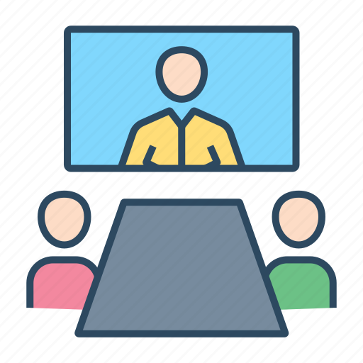 Job, video interview, video-call, video-conference, human resources icon - Download on Iconfinder