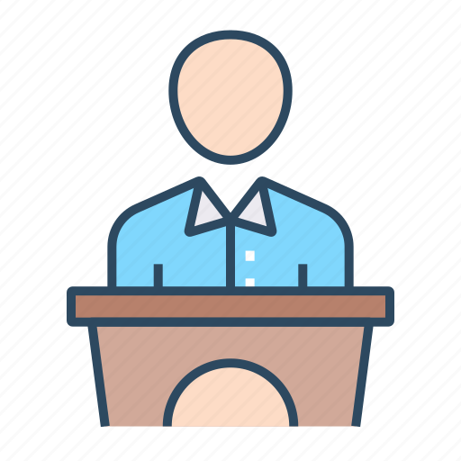 Job, speech, seminar, conference, human resources icon - Download on Iconfinder