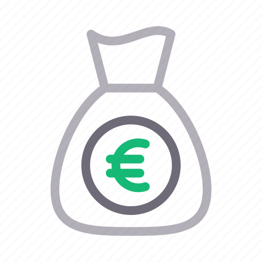 Bag, currency, euro, money, saving icon - Download on Iconfinder