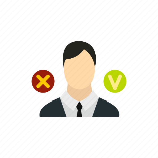 Business, candidate, concept, man, mark, no, yes icon - Download on Iconfinder
