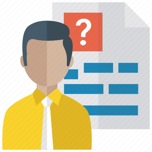 Confused candidate, disturbed applicant, job interview, job search, recruitment icon - Download on Iconfinder