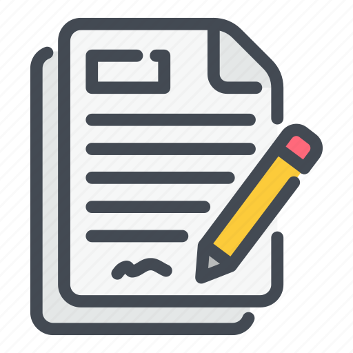 Agreement, contract, document, offer, pencil, rule, sign icon - Download on Iconfinder
