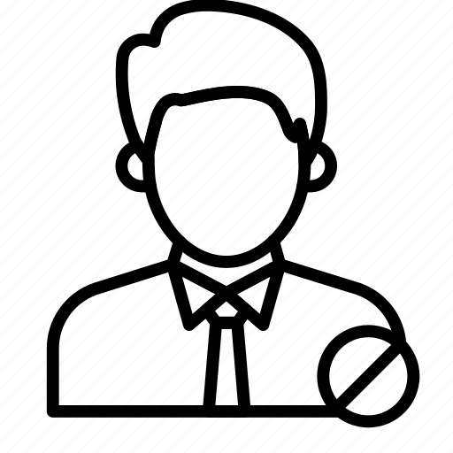 Employee, banned, man, close icon - Download on Iconfinder