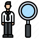 business, businessman, chosen, magnifying glass, people, recruitment, research