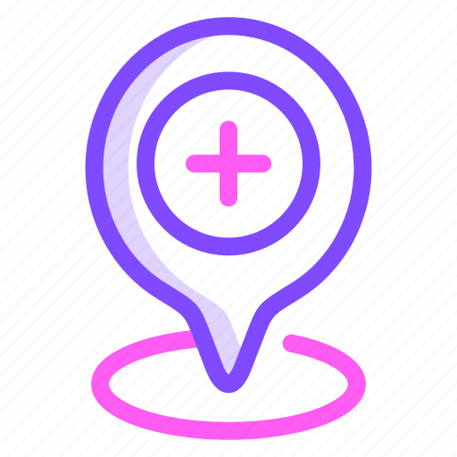 Placeholder, pin, location, emergency, hospital, place, solidarity icon - Download on Iconfinder